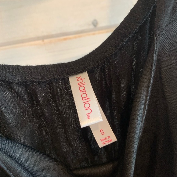 Xhiliration | Black 100% Rayon Jumpsuit - Picture 3 of 5